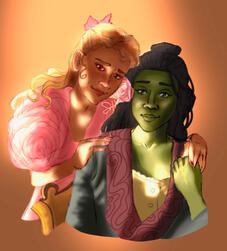 Glinda and Elphaba from Wicked: Part One